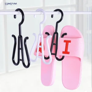 New Thick Plastic Double Hook Drying Shoe Rack Multi-Purpose Drying Shoe Rack Bedroom Scarves Clothes Storage Hook