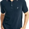Men's Classic Fit Short Sleeve Dual Tipped Collar Polo Shirt